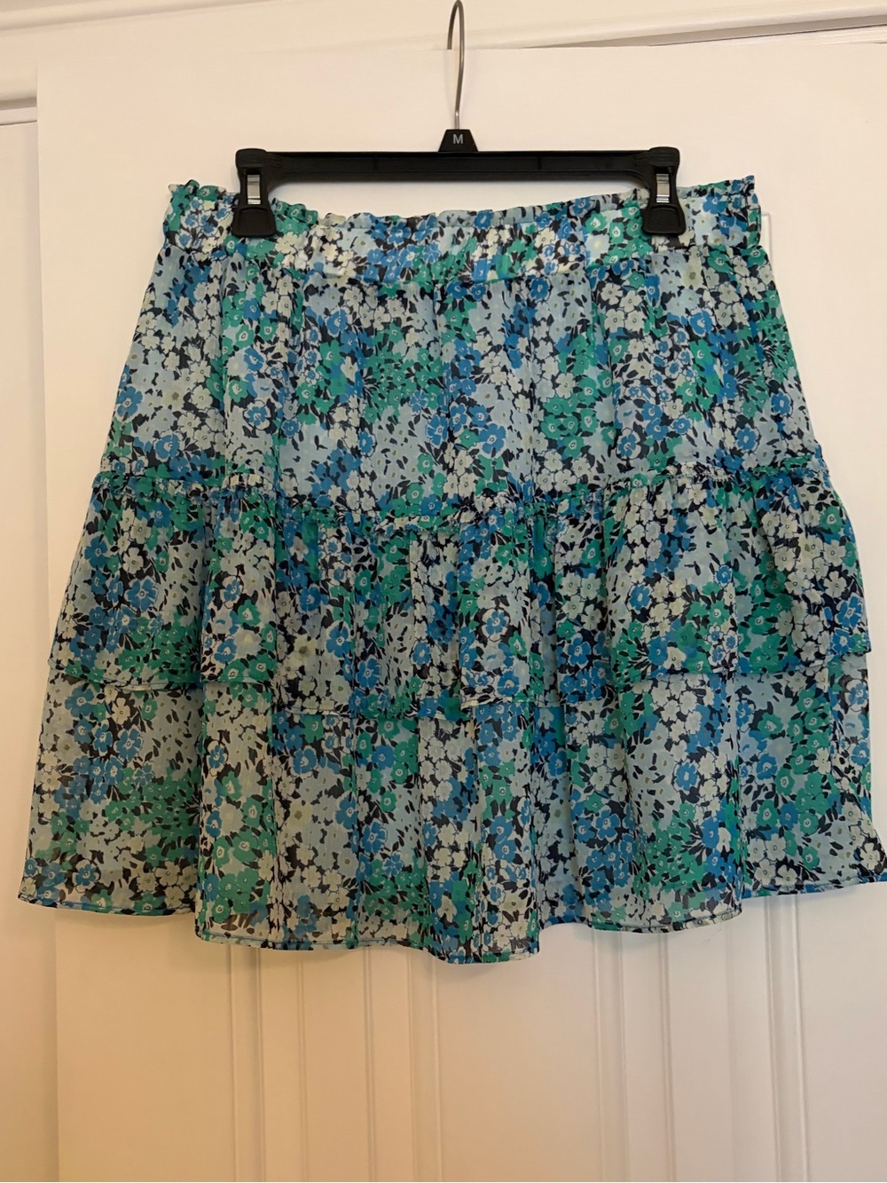 Loft Floral Drop Waist Skirt